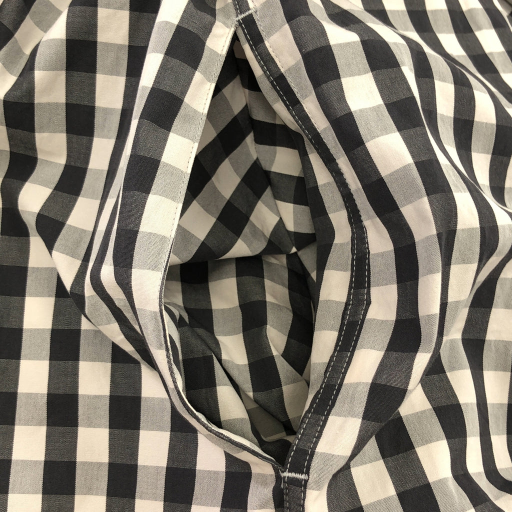 Gymphlex / ジムフレックス | COMBED COTTON / チェック バンドカラー ポケット付き シャツ ワンピース | 12 |