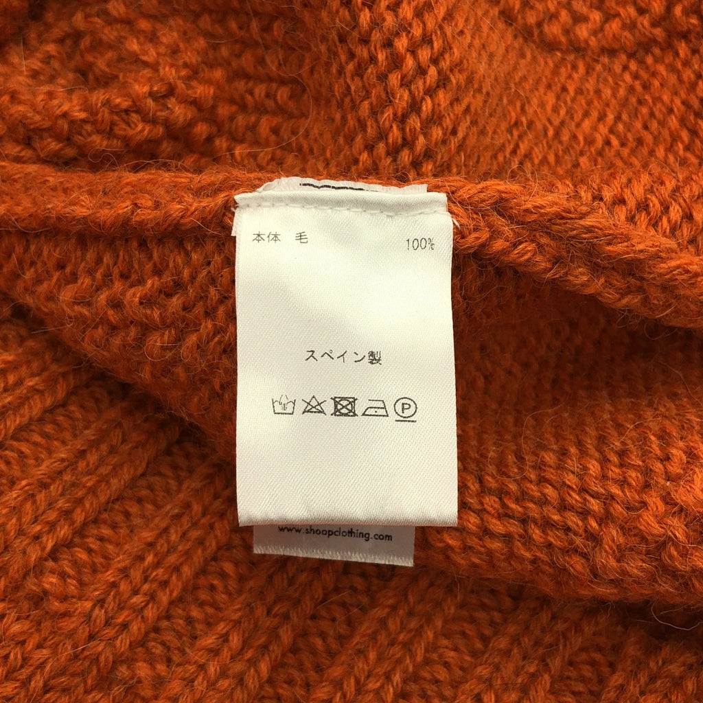 【美品】  SHOOP / シュープ | 2021AW | mori sweater / ステッチワーク ニット プルオーバー | M | オレンジ | メンズ