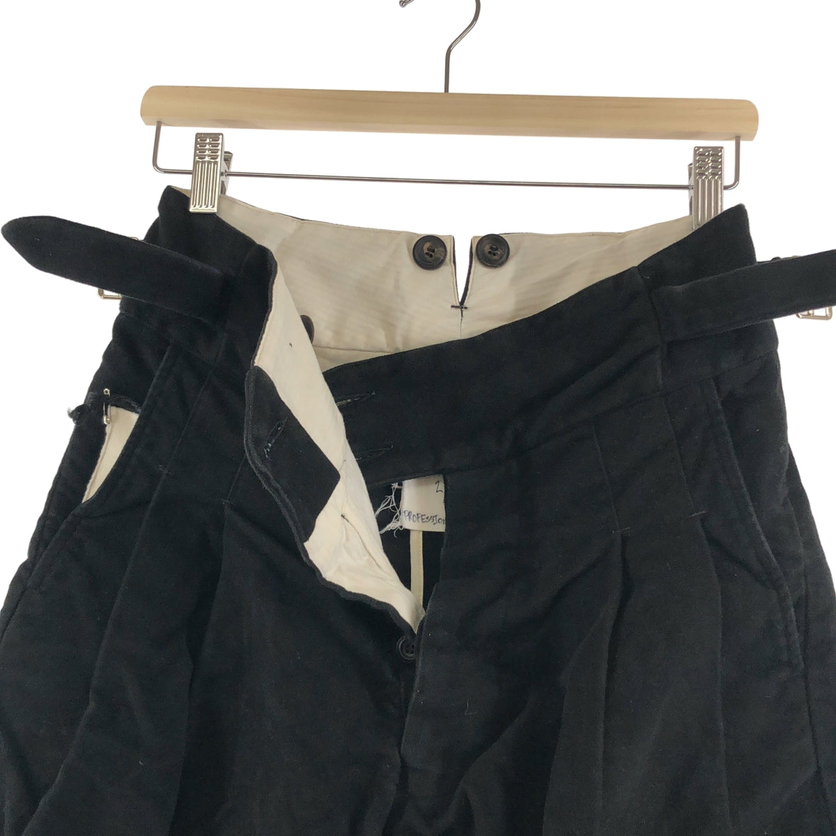 JOHN ALEXANDER SKELTON / ジョンアレキサンダースケルトン | 2024AW | コットン モールスキン 2タック サイドアジャスター パンツ | XS | メンズ