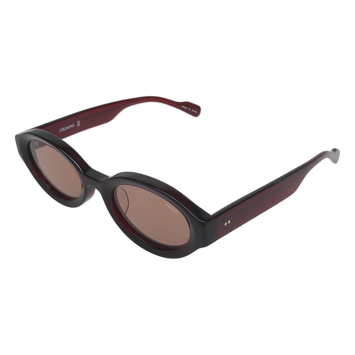 【신품】 FETICO / 페티코 | 2025SS | × BLANC 블랑 / OVAL TELEVISON CUT SUNGLASSES 타원형 선글라스 | F | 다크 레드 | 여성