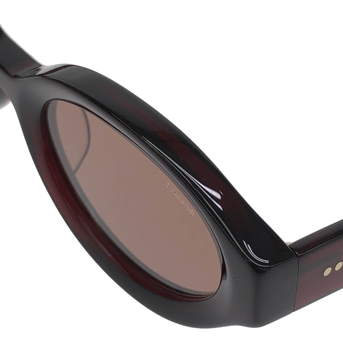 【신품】 FETICO / 페티코 | 2025SS | × BLANC 블랑 / OVAL TELEVISON CUT SUNGLASSES 타원형 선글라스 | F | 다크 레드 | 여성