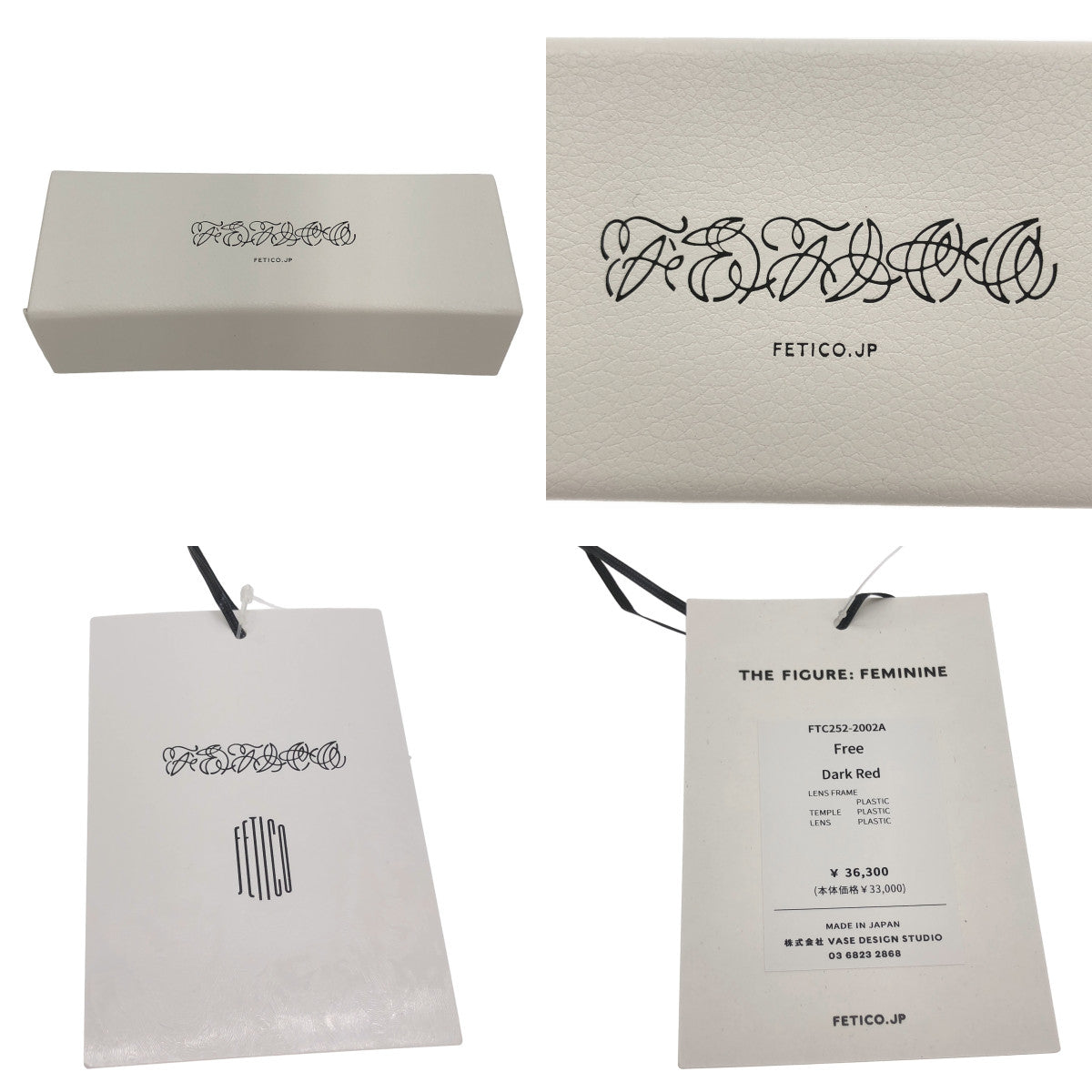 [新品] FETICO | 2025SS | x BLANC / OVAL TELEVISON CUT 太陽眼鏡 | F | 深紅色 | 女款