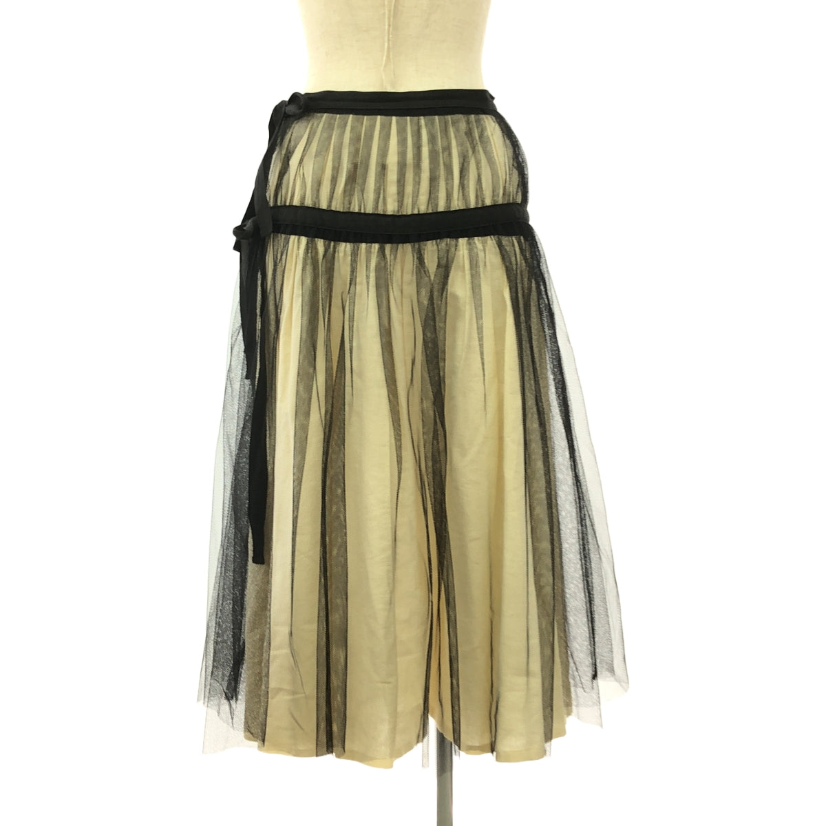tricot COMME des GARCONS / トリココムデギャルソン | 2007SS | チュールドッキング ラップデザイン ロングスカート | S | レディース