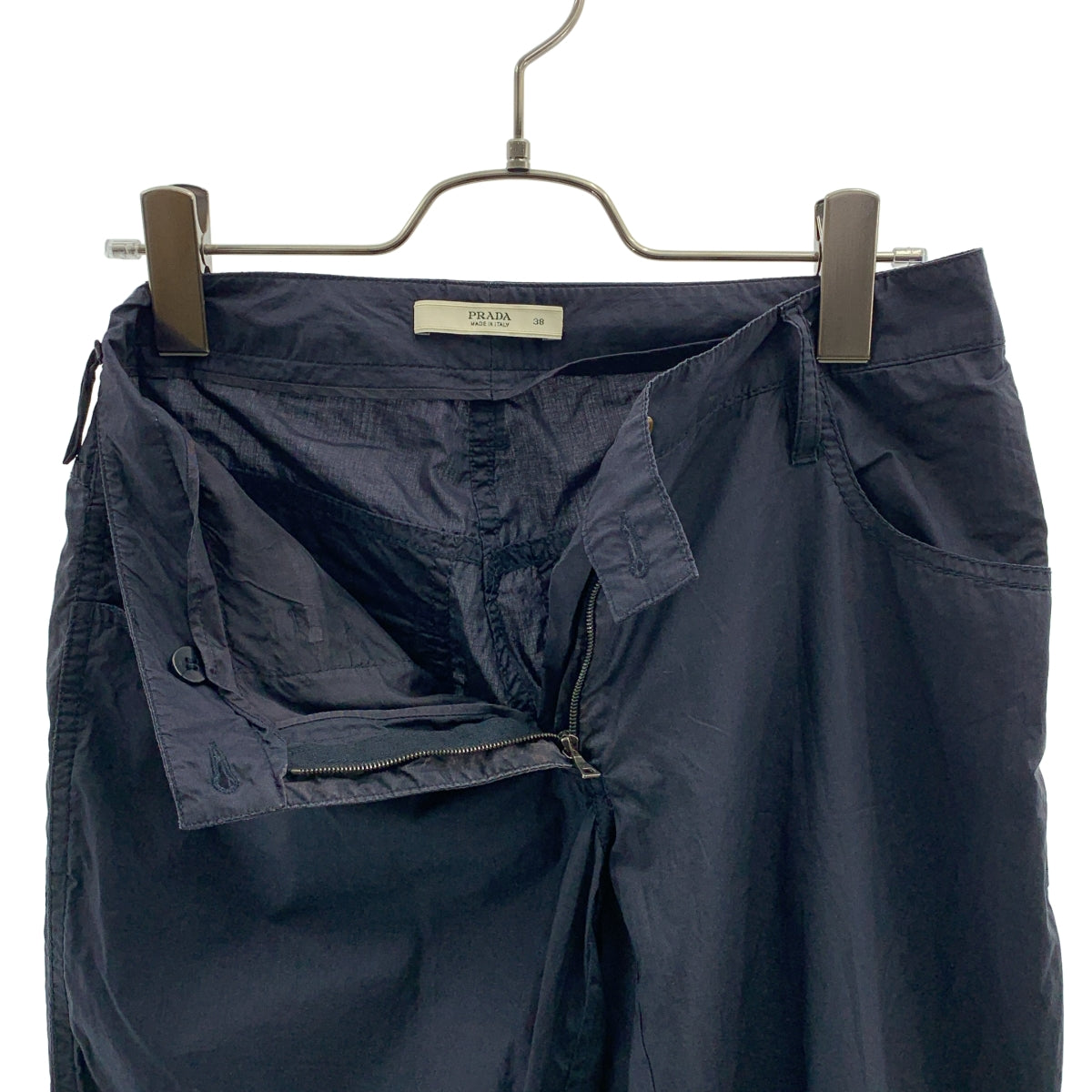 PRADA / 프라다 | 코튼 타자기 플레어 팬츠 | 38 | 여성