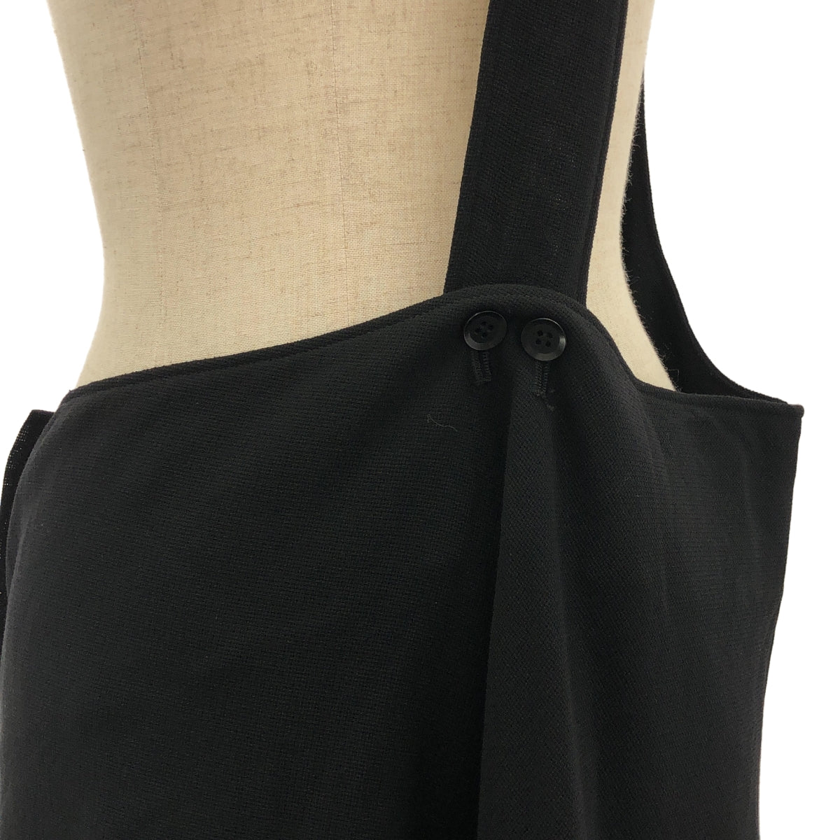 [全新] Yohji Yamamoto FEMME | 2021 秋冬 | 羊毛單肩不對稱洋裝 | 2 碼 | 黑色 | 女款