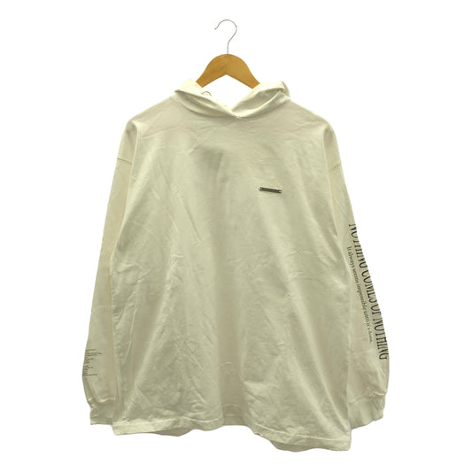PRANK PROJECT / プランクプロジェクト | Hooded Long Sleeve Tee / ダメージ加工 ロゴ スリーブ カットソー フーディ | F | レディース