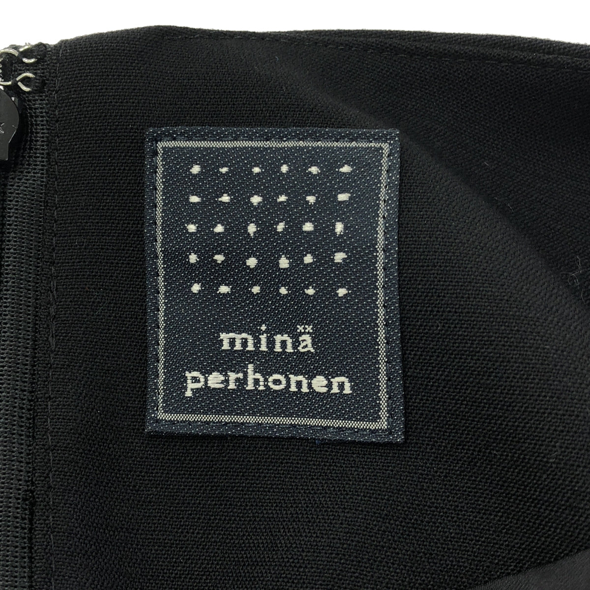 [品相良好] mina perhonen / mina perhonen |夜花園 / 無袖連身裙 / 帶襯裡 |尺寸 36 |黑色 |女性的