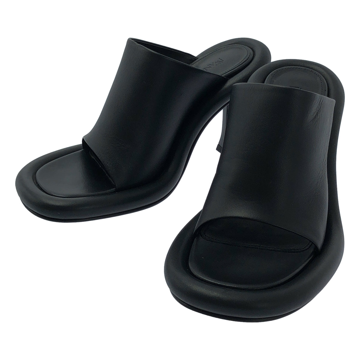 JW Anderson Bumper Mule，管狀小貓跟皮革涼鞋，黑色，38 碼，女款，狀況良好