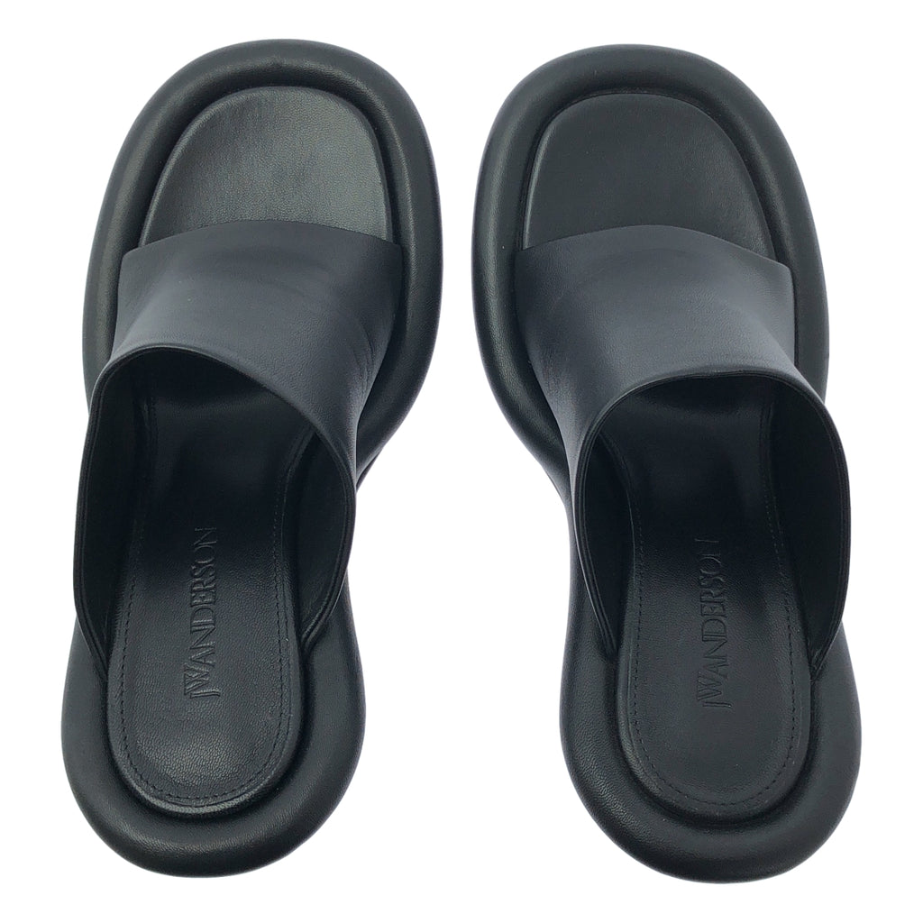 【美品】  JW Anderson / ジェイダブルアンダーソン | Bumper Mule バンパー ミュール / チューブ キトゥンヒール レザー サンダル | 38 | ブラック | レディース