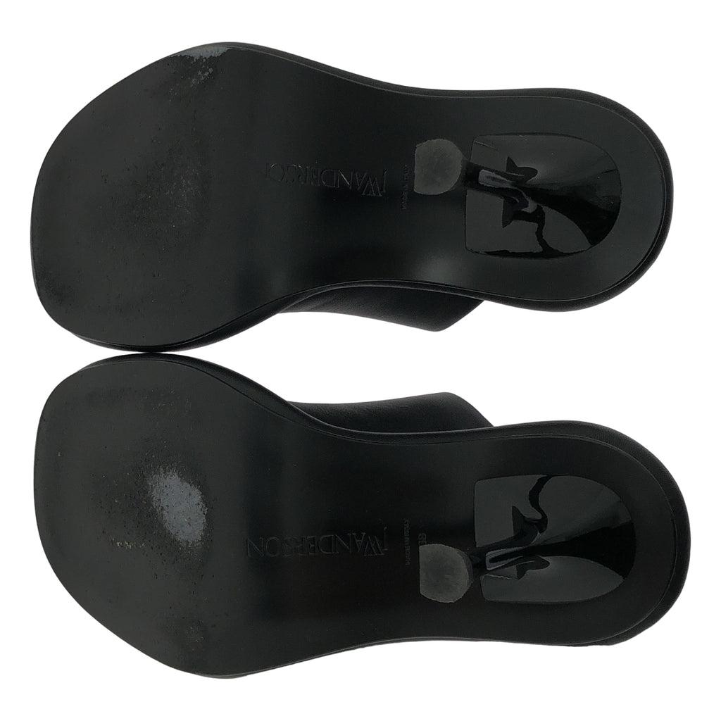 【美品】  JW Anderson / ジェイダブルアンダーソン | Bumper Mule バンパー ミュール / チューブ キトゥンヒール レザー サンダル | 38 | ブラック | レディース