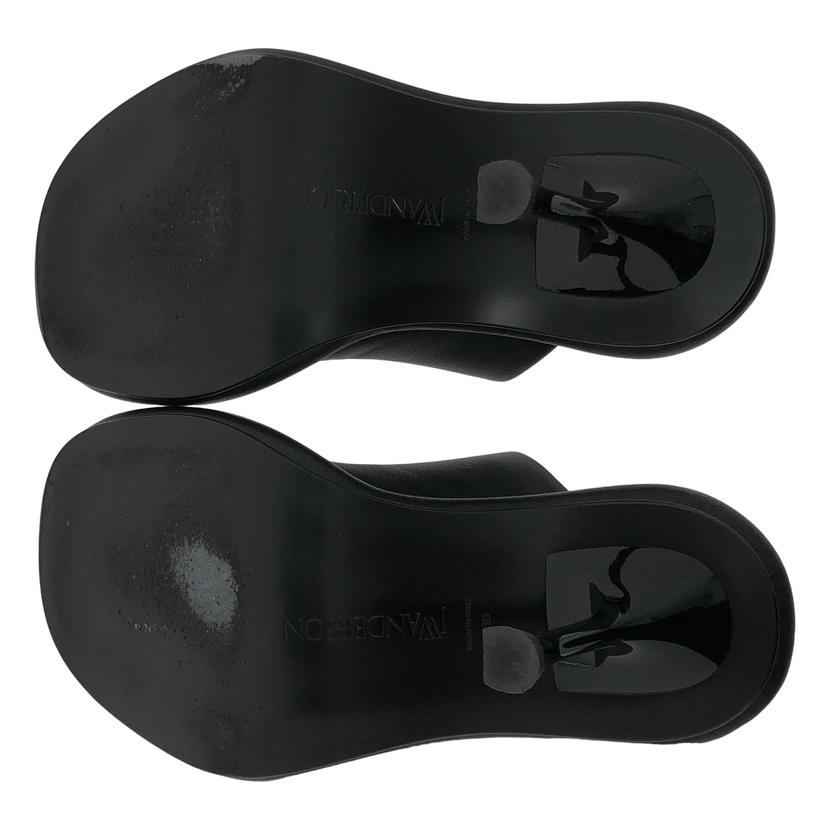 【美品】  JW Anderson / ジェイダブルアンダーソン | Bumper Mule バンパー ミュール / チューブ キトゥンヒール レザー サンダル | 38 | ブラック | レディース