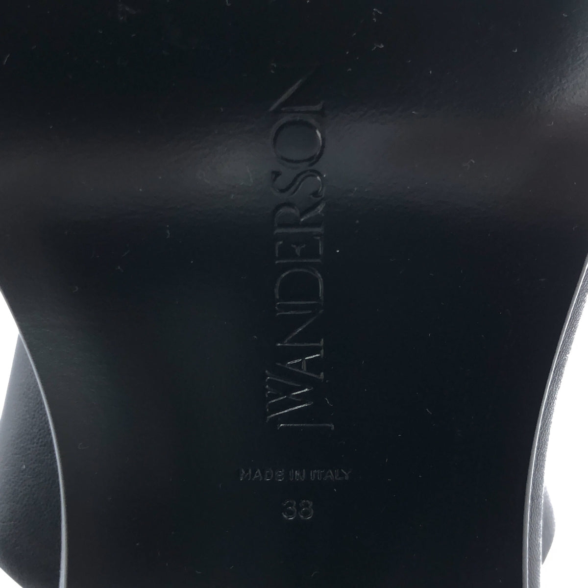 JW Anderson Bumper Mule，管狀小貓跟皮革涼鞋，黑色，38 碼，女款，狀況良好