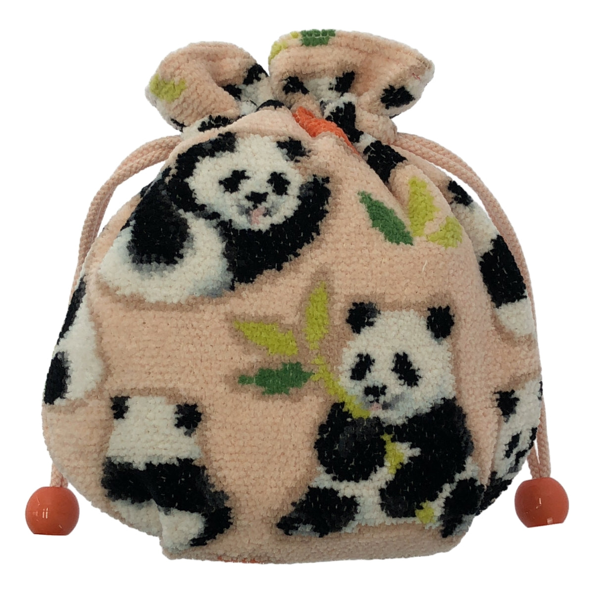 【美品】  FEILER / フェイラー | パンダ 総柄 巾着 ポーチ | マルチカラー | レディース