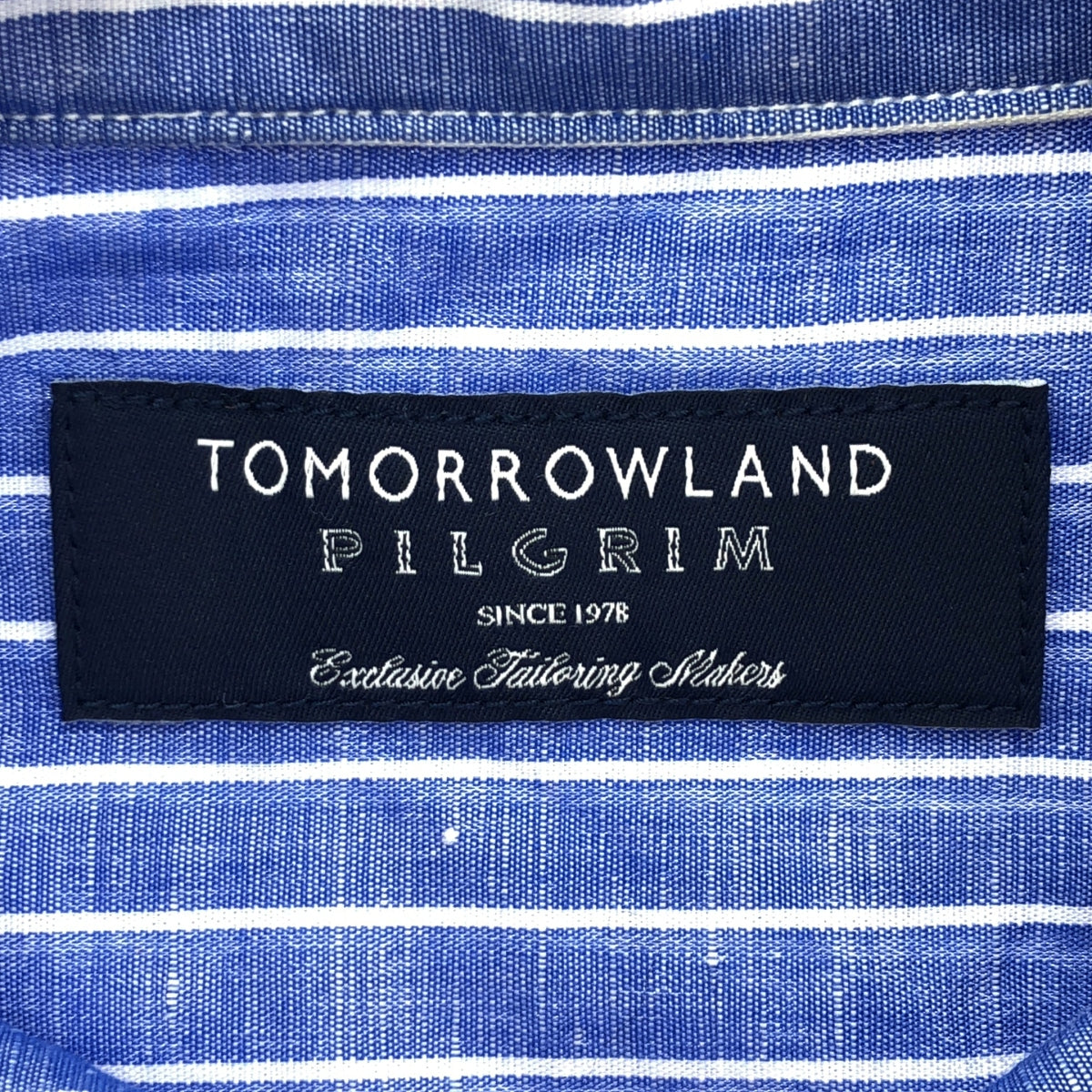 TOMORROWLAND PILGRIM / トゥモローランド ピルグリム | コットン リネン シャツ  ブラウス | XS | ブルー/ホワイト | レディース