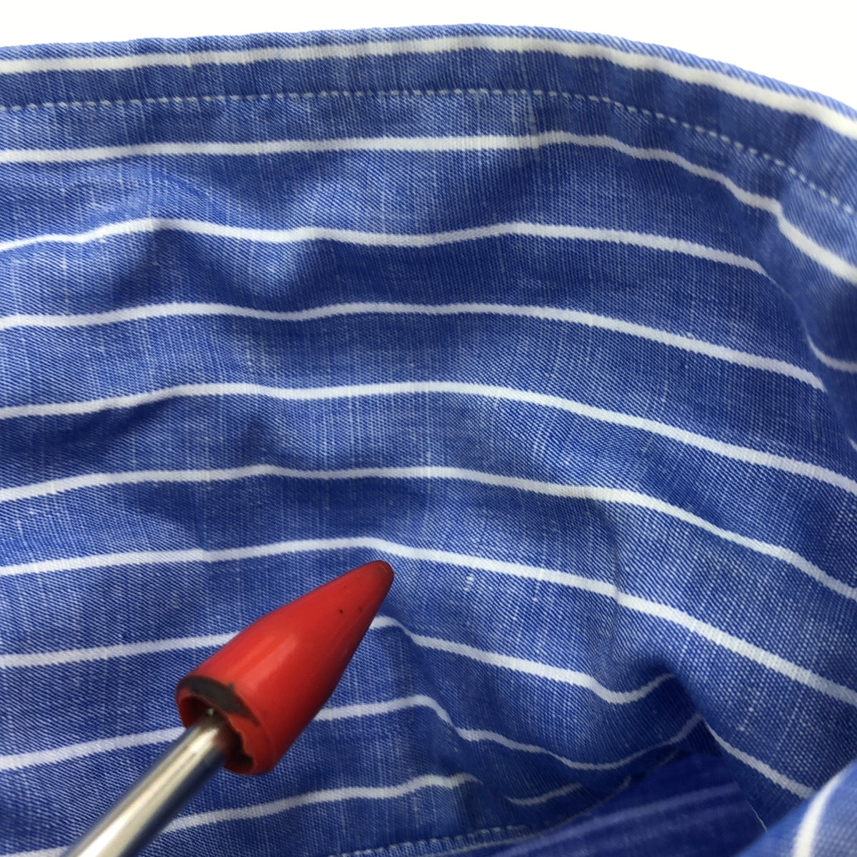 TOMORROWLAND PILGRIM / トゥモローランド ピルグリム | コットン リネン シャツ  ブラウス | XS | ブルー/ホワイト | レディース