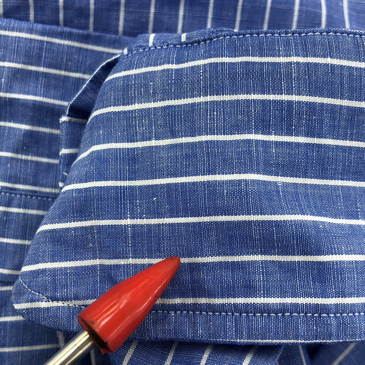 TOMORROWLAND PILGRIM / トゥモローランド ピルグリム | コットン リネン シャツ  ブラウス | XS | ブルー/ホワイト | レディース