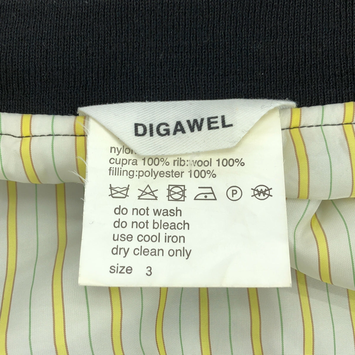 DIGAWEL / ディガウェル | 中綿 ナイロン MA-1 ブルゾン | 3 | ブラック | メンズ