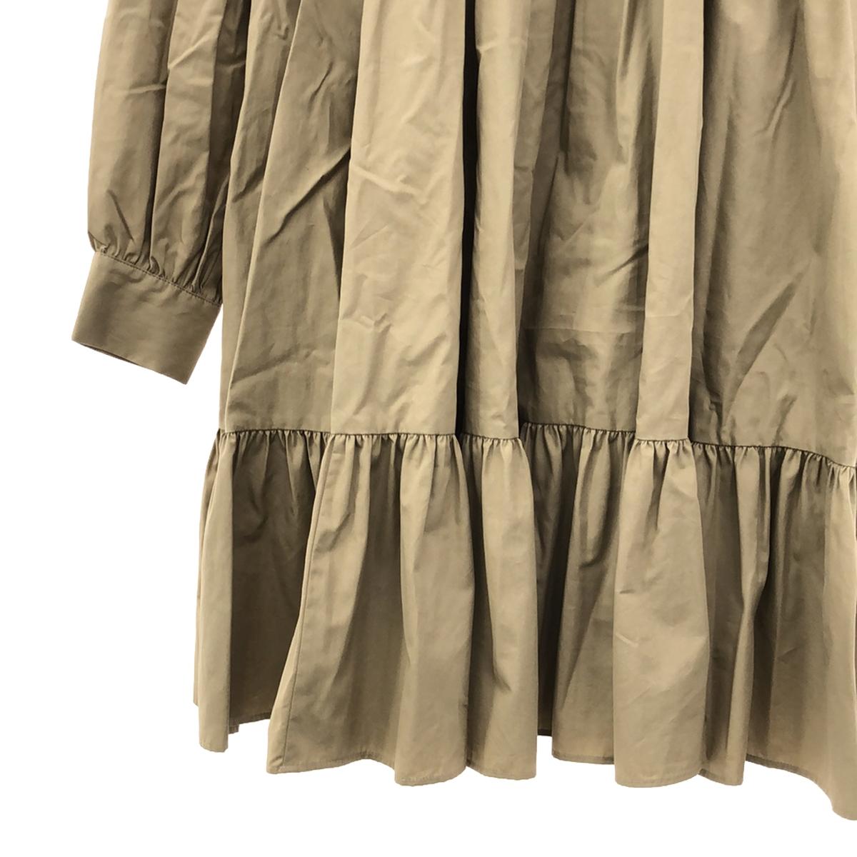 [Good Condition] UNITED ARROWS | Cotton Tiered Mini Dress | Size 38 | Beige | Women's