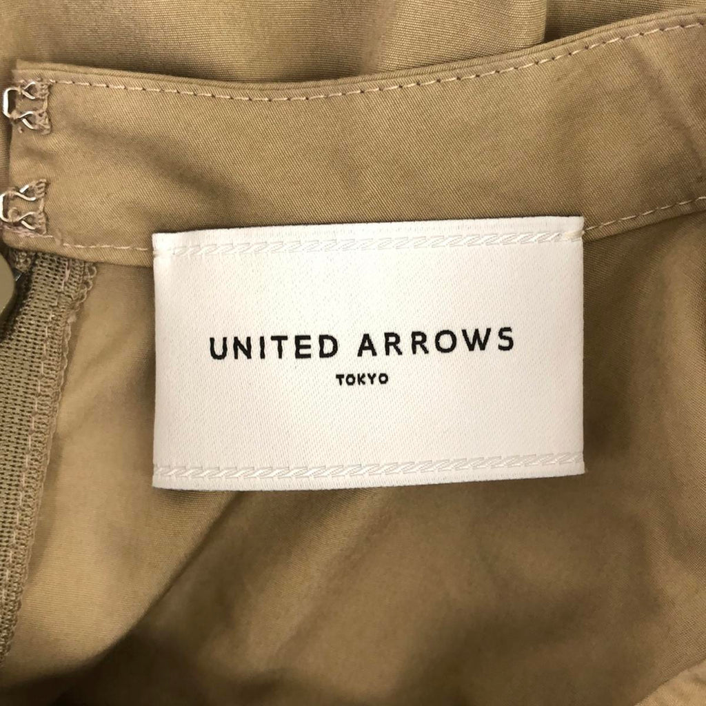 【美品】  UNITED ARROWS / ユナイテッドアローズ | コットン ティアード ミニ ワンピース | 38 | ベージュ | レディース