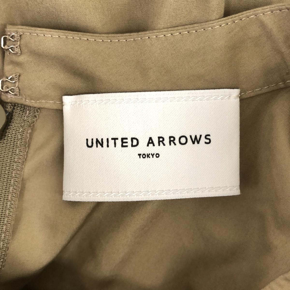 [Good Condition] UNITED ARROWS | Cotton Tiered Mini Dress | Size 38 | Beige | Women's