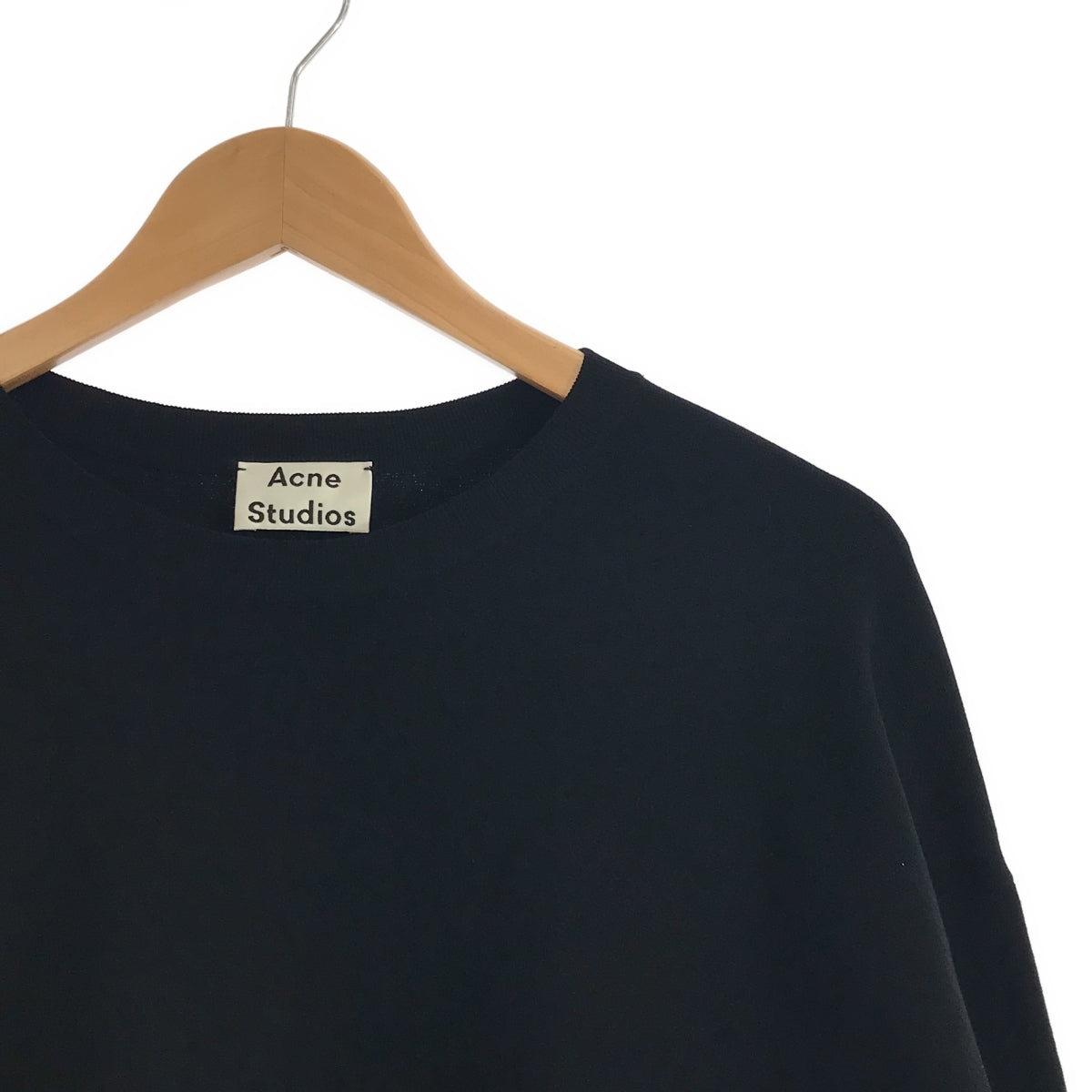 Acne Studios / 여드름 스튜디오 | PERTY COMPACT 크루넥 니트 | S | 블랙 | 여성