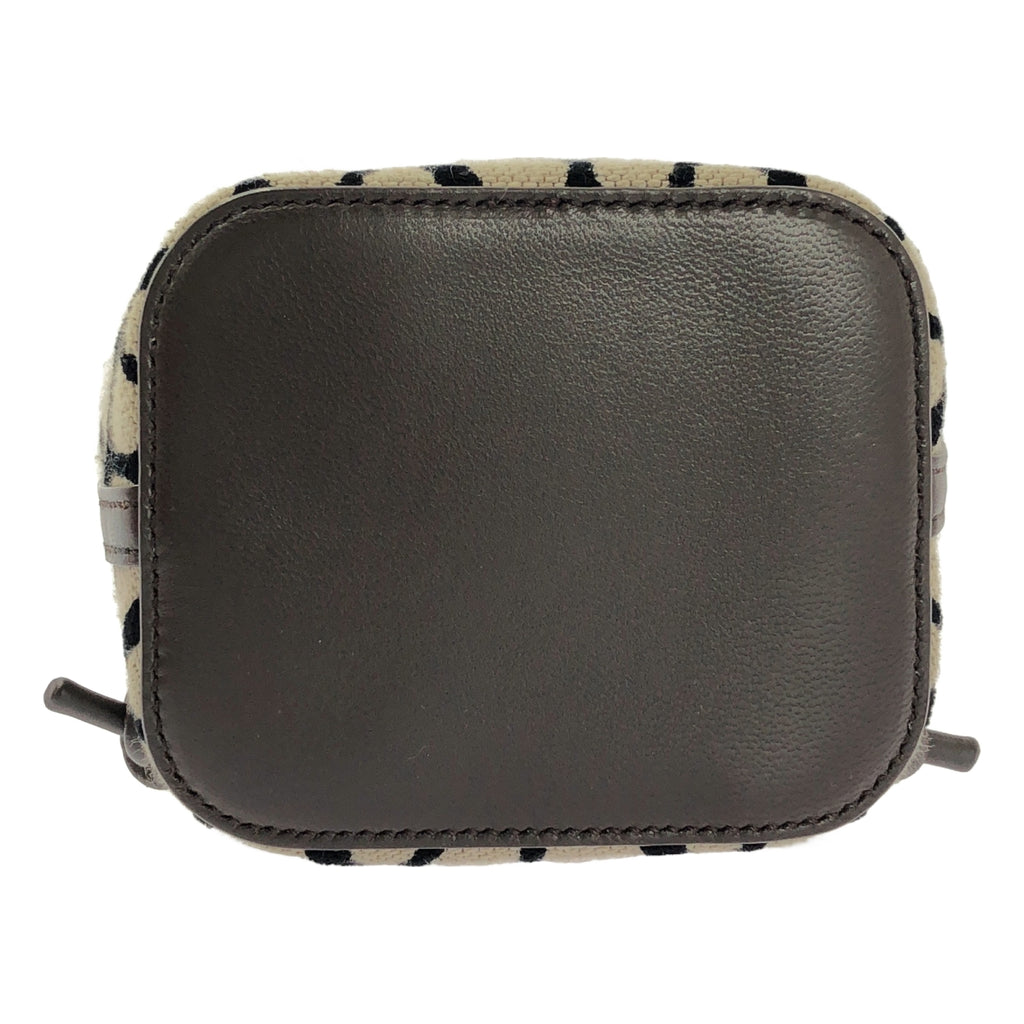 【미품】 VALENTINO GARAVANI / 발렌티노 가라바니 | 2way 트와르 이코노그라프 미니 버킷 백 | 다크 브라운/베이지 |