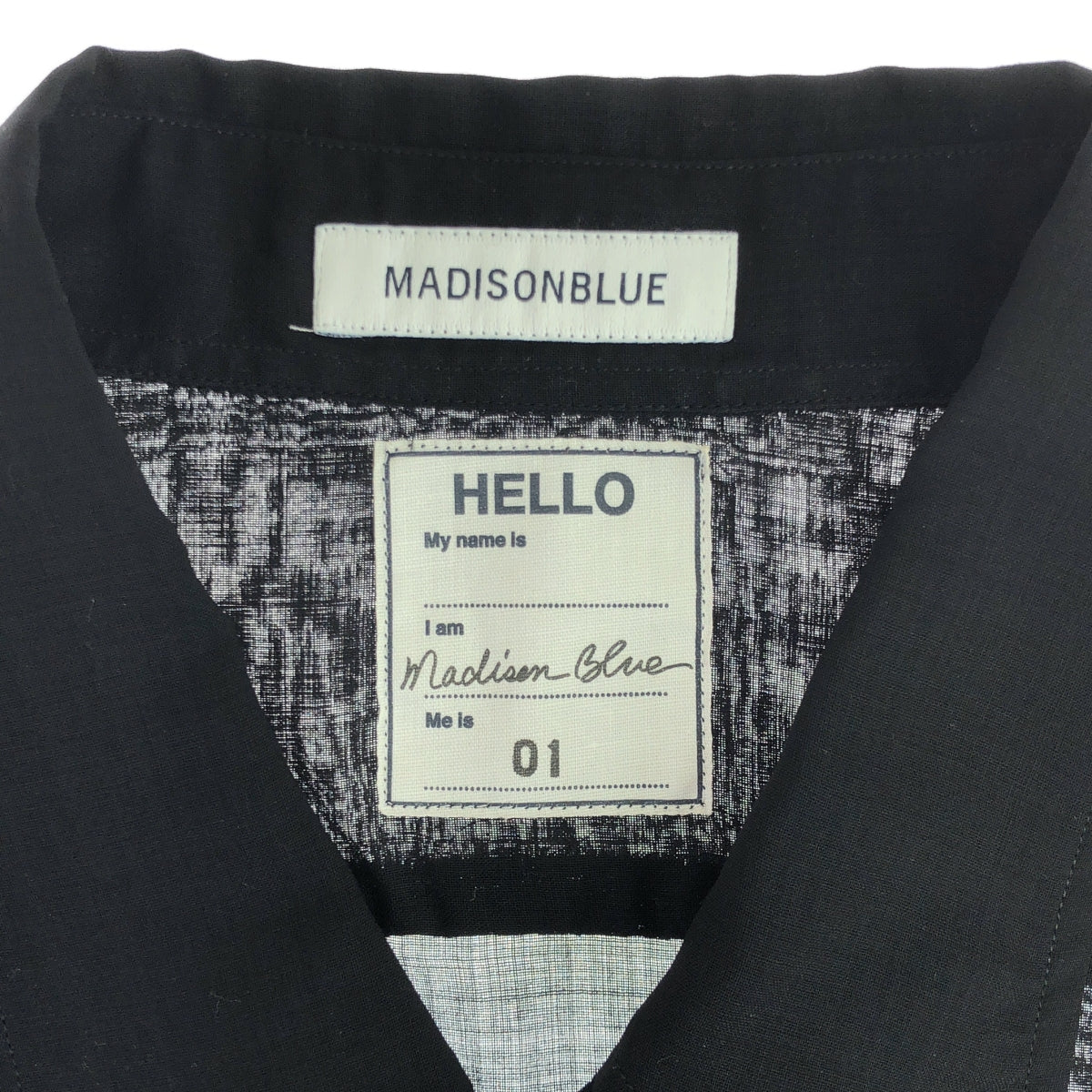 MADISON BLUE | SH W/VOILE WOOL VOILE Madame Shirt | 01(S) | Black | Women's