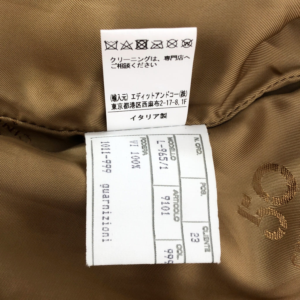 CINQUANTA / チンクワンタ | ムートンレザー ボア ダブルジップ ノーカラー ジャケット / ロゴ総裏地 | 40 | レディース