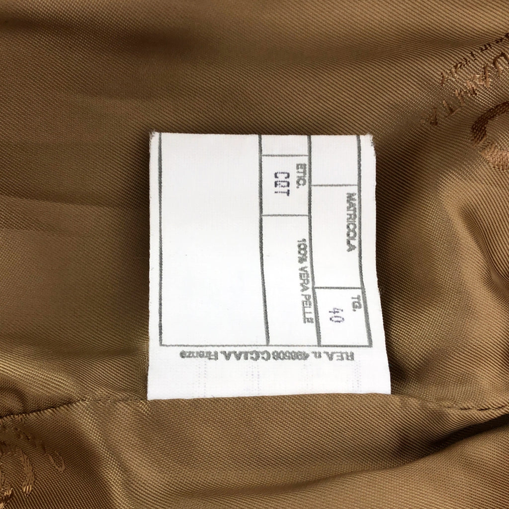 CINQUANTA / チンクワンタ | ムートンレザー ボア ダブルジップ ノーカラー ジャケット / ロゴ総裏地 | 40 | レディース