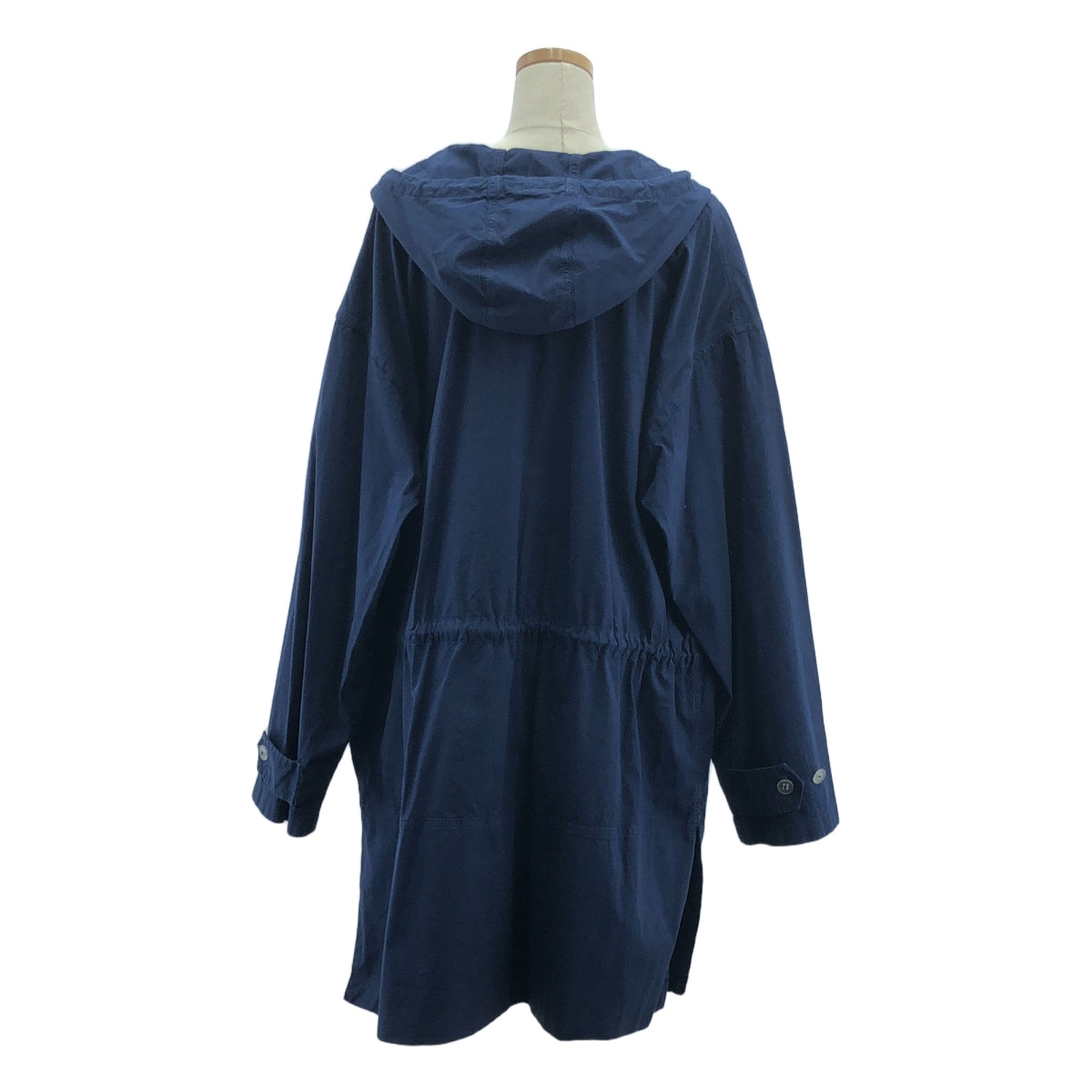 DRIES VAN NOTEN / ドリスヴァンノッテン | 2019SS | コットン フーデッド プルオーバーワンピース | XS | ネイビー | レディース