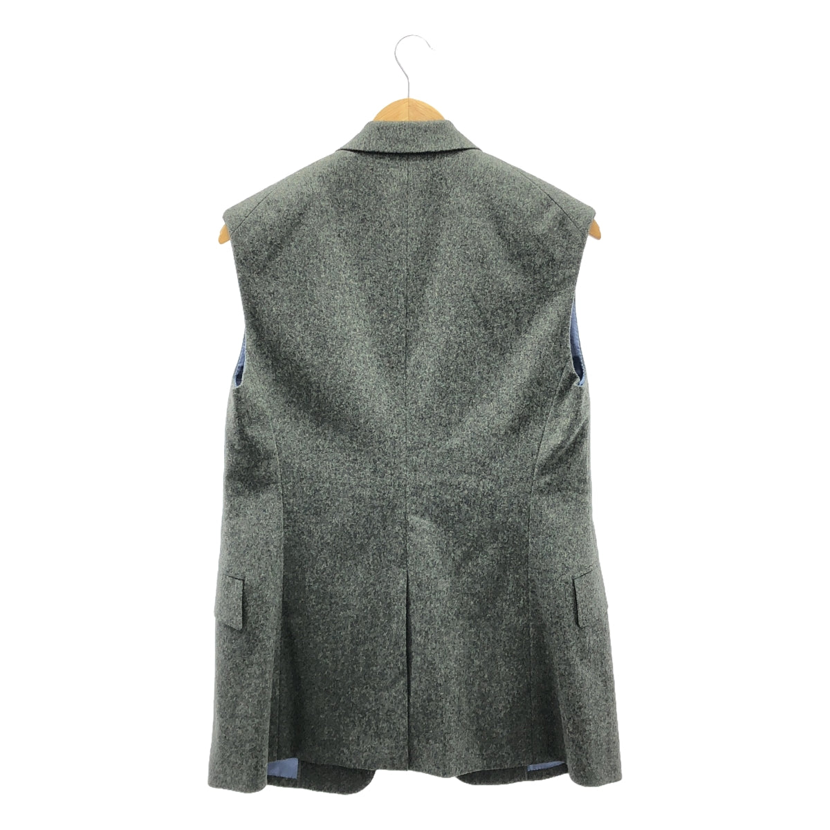 BLAMINK / ブラミンク | WOOL LAPEL VEST ウール ラペル ロング ベスト | 36 | レディース