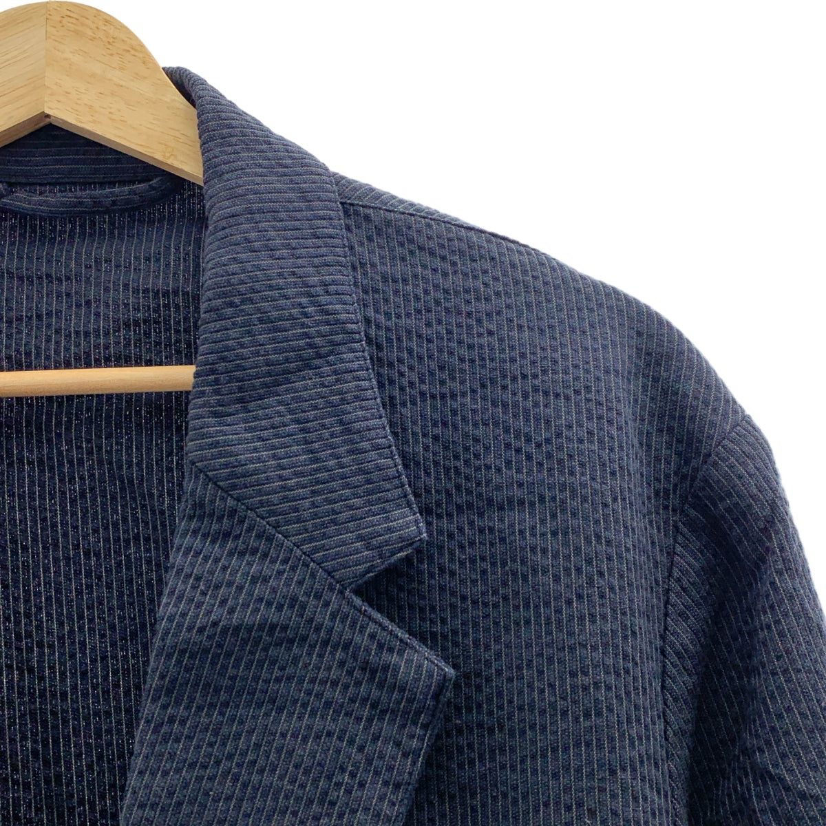 CONFECT | 條紋 1B 單排扣修身西裝外套 | 4 號 | 海軍藍 | 男士