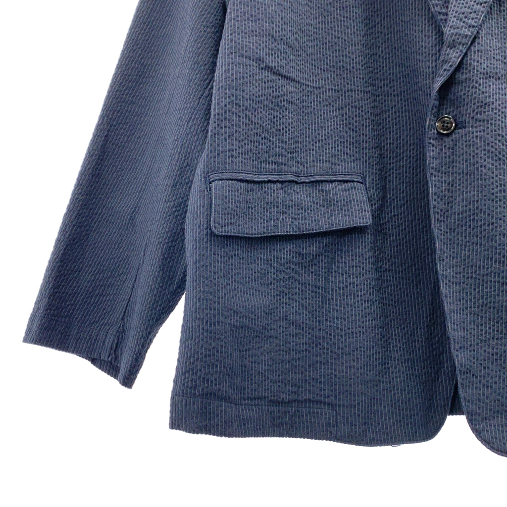 CONFECT | 條紋 1B 單排扣修身西裝外套 | 4 號 | 海軍藍 | 男士