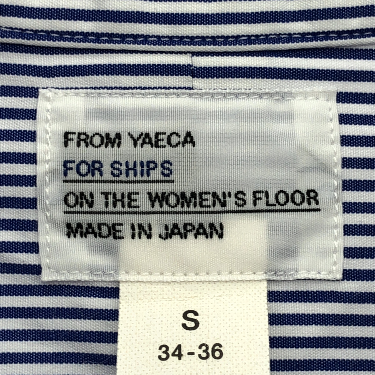 YAECA / 야에카 | × SHIPS / 쉽스 스트라이프 포켓 부착 오버 셔츠 원피스 | S | 화이트 / 블루 | 여성