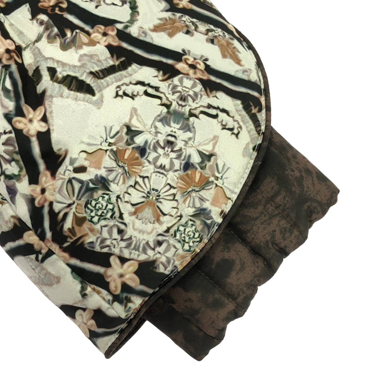 [狀況良好] MONCLER | FIEST GIUBBOTTO / 全身印花多層袖抽繩羽絨外套 | 0 | 白色/棕色 | 女款