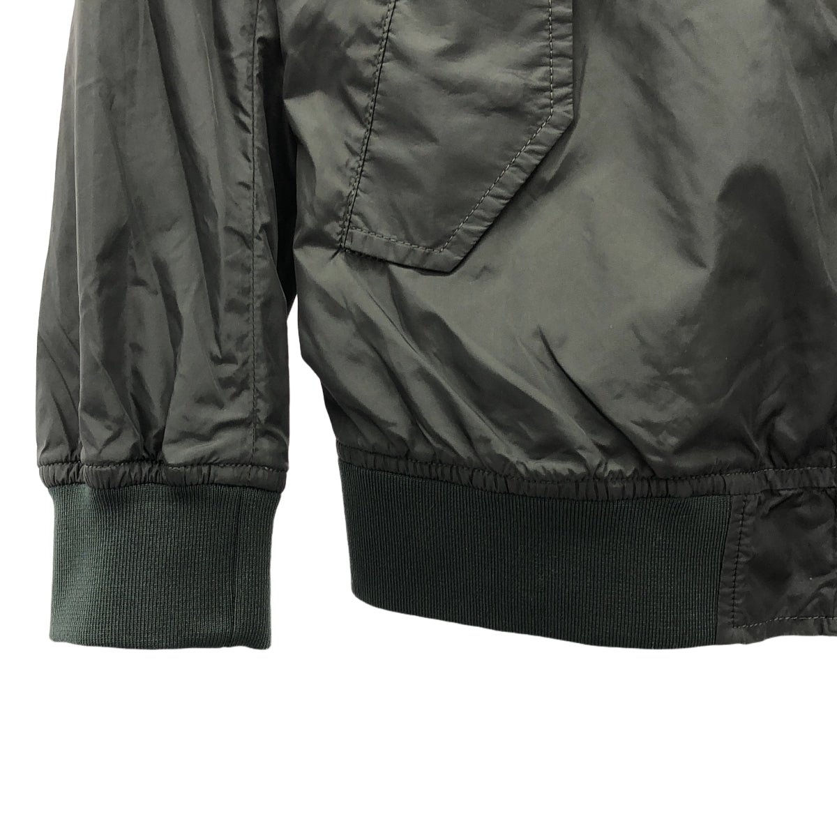 大樓 |無領尼龍飛行外套 | 46 |炭黑色 |男士