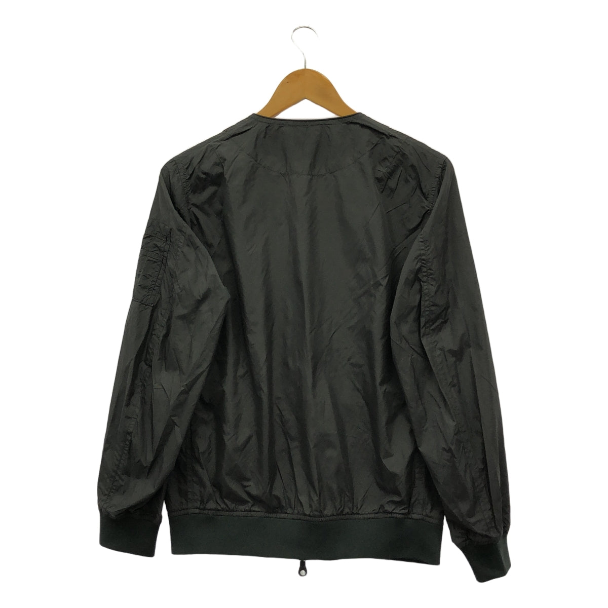 大樓 |無領尼龍飛行外套 | 46 |炭黑色 |男士