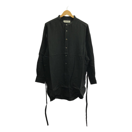 【新品】  prasthana / プラスターナ | strings band collar shirt ver2 / シャツ | M | ブラック | メンズ