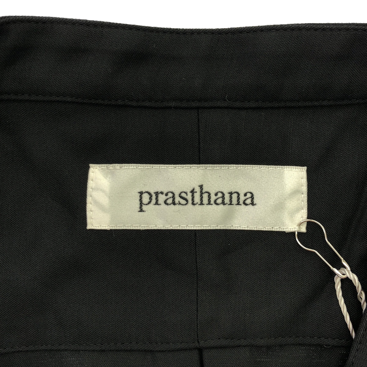 【新品】  prasthana / プラスターナ | strings band collar shirt ver2 / シャツ | M | ブラック | メンズ