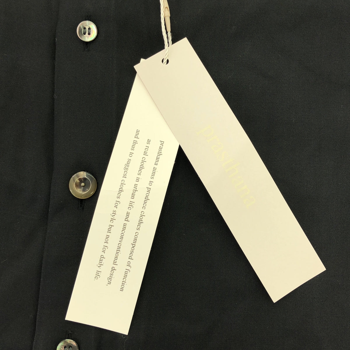 [新] prasthana / Prasthana |弦樂隊領襯衫 ver2 / 襯衫 | M |黑色 |男士