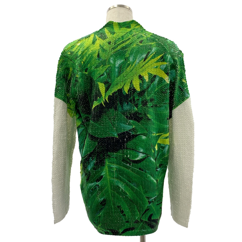 COMME des GARCONS HOMME PLUS / コムデギャルソンオムプリュス | 2024SS | ポリエステル リーフ ボタニカル オーバー ニット カーディガン | L | メンズ