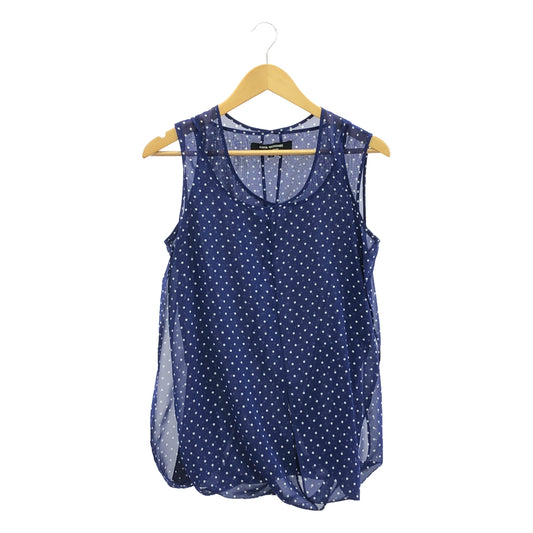 JUNYA WATANABE COMME des GARCONS / Junya Watanabe | 2012SS | Dot double cross sleeveless shirt | XS | Blue/White | Women's