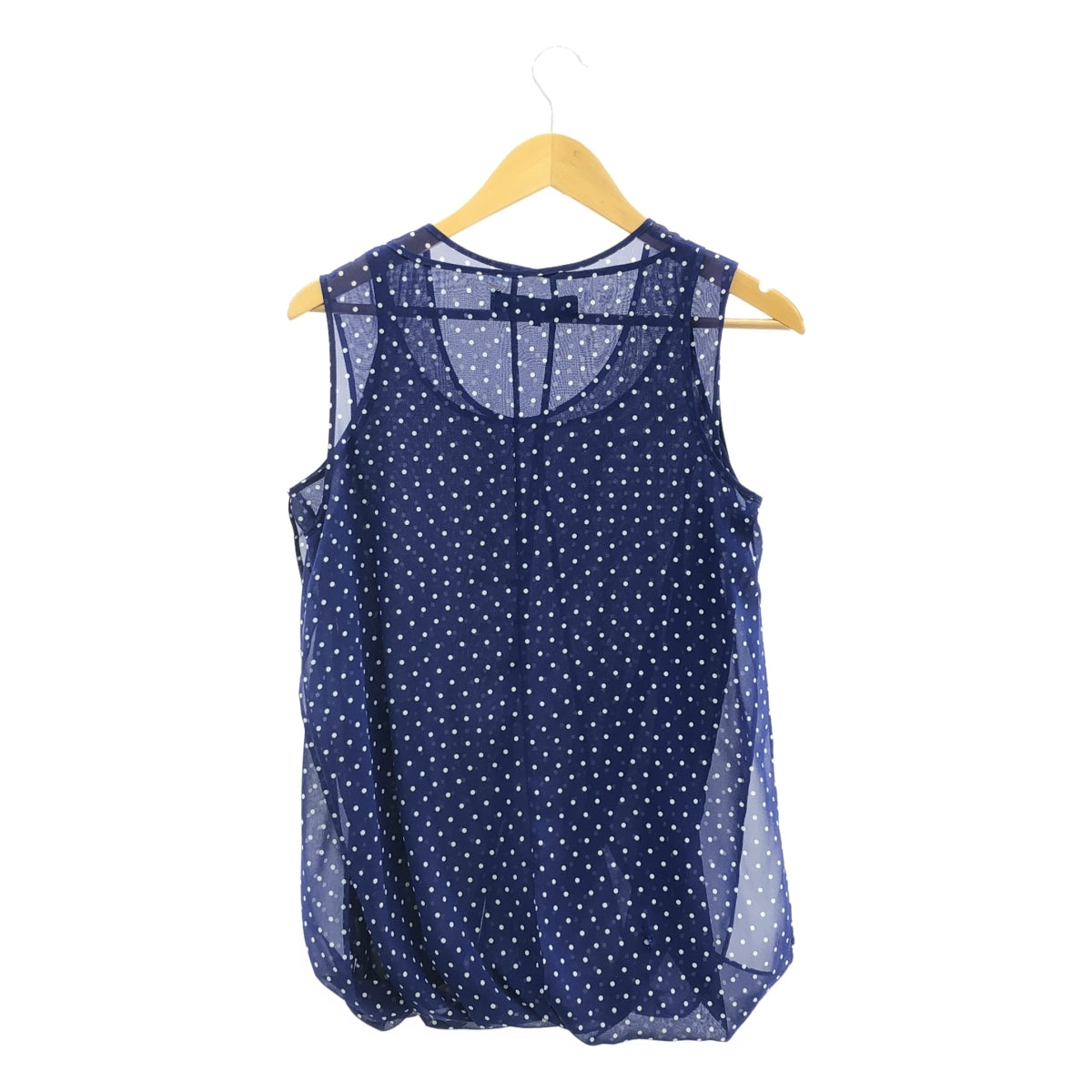 JUNYA WATANABE COMME des GARCONS / Junya Watanabe | 2012SS | Dot double cross sleeveless shirt | XS | Blue/White | Women's