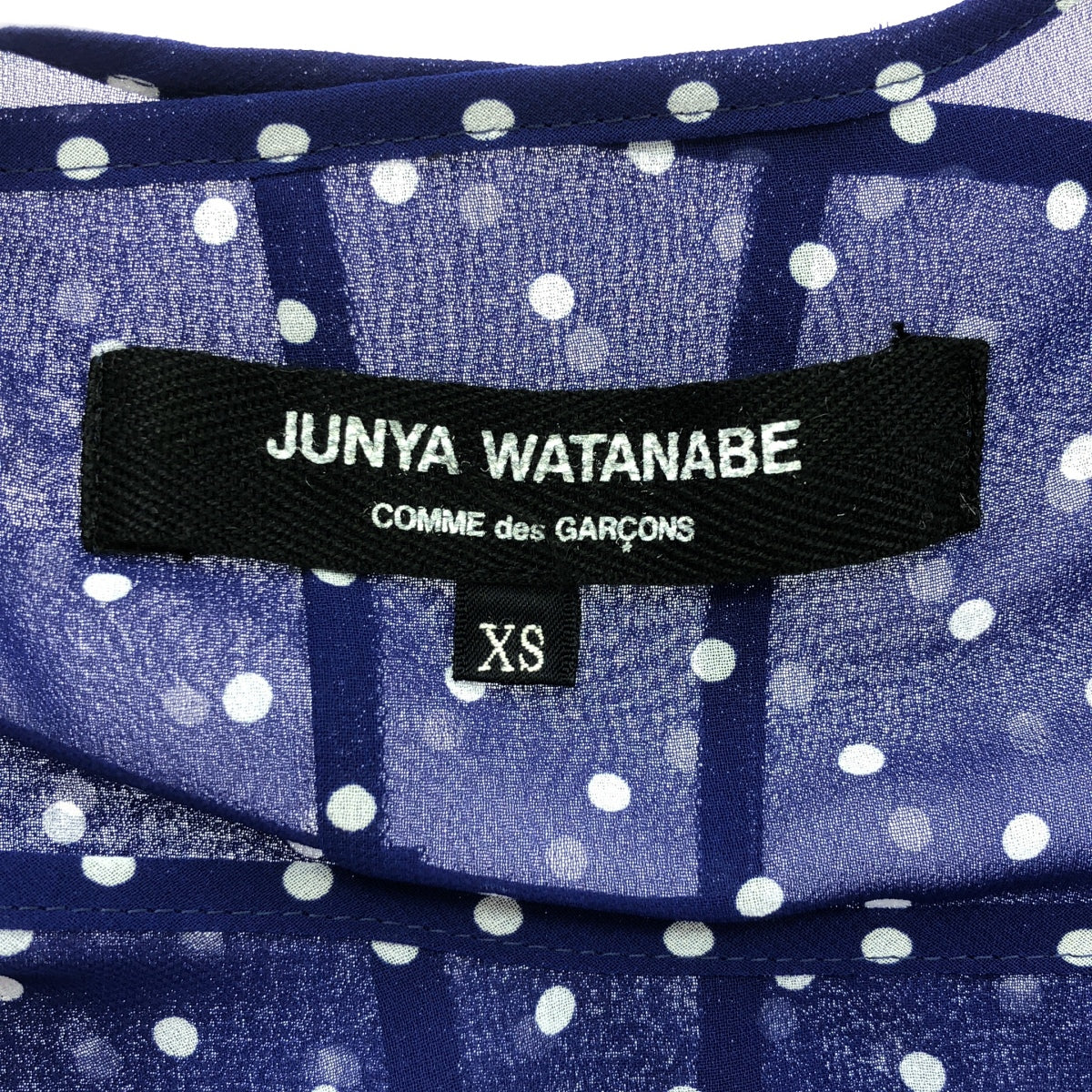 JUNYA WATANABE COMME des GARCONS / Junya Watanabe | 2012SS | Dot double cross sleeveless shirt | XS | Blue/White | Women's