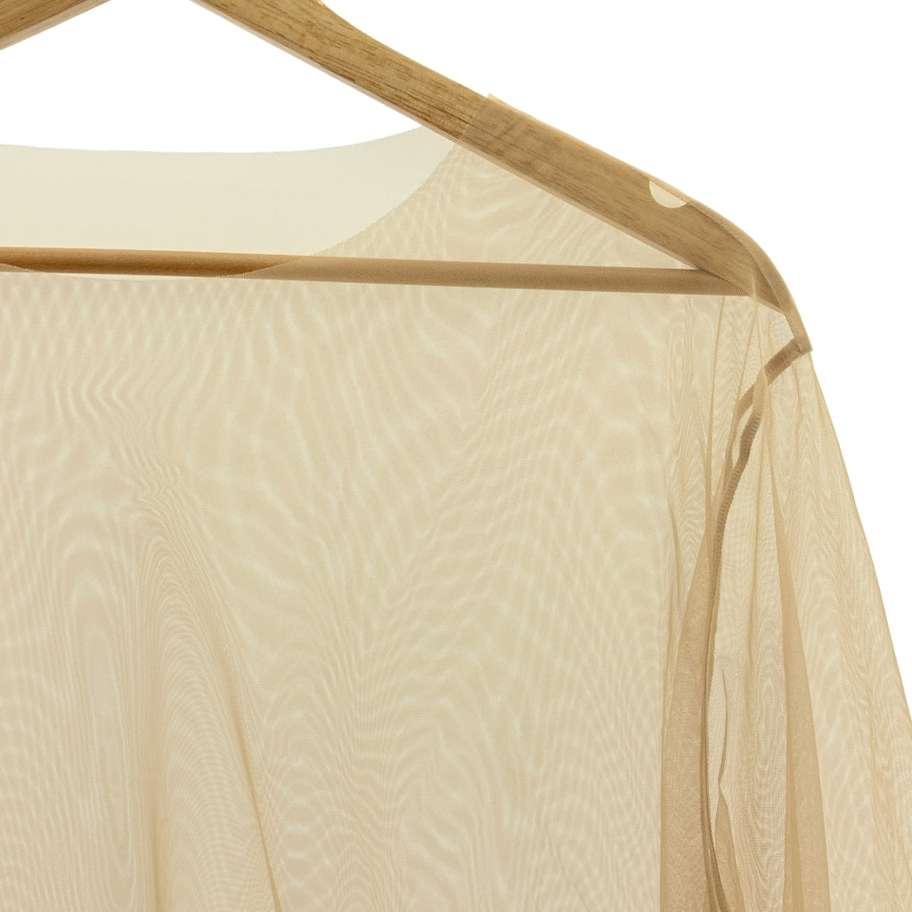 【成色極佳】AP STUDIO | 2023春夏系列 | 薄紗圓領襯衫 | F碼 | 米色 | 女款