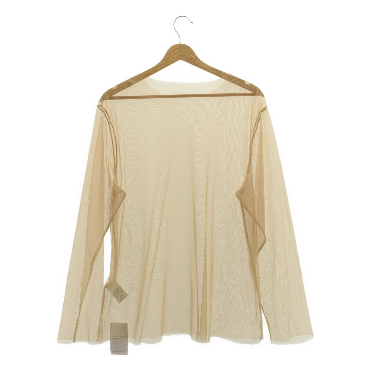 【成色極佳】AP STUDIO | 2023春夏系列 | 薄紗圓領襯衫 | F碼 | 米色 | 女款