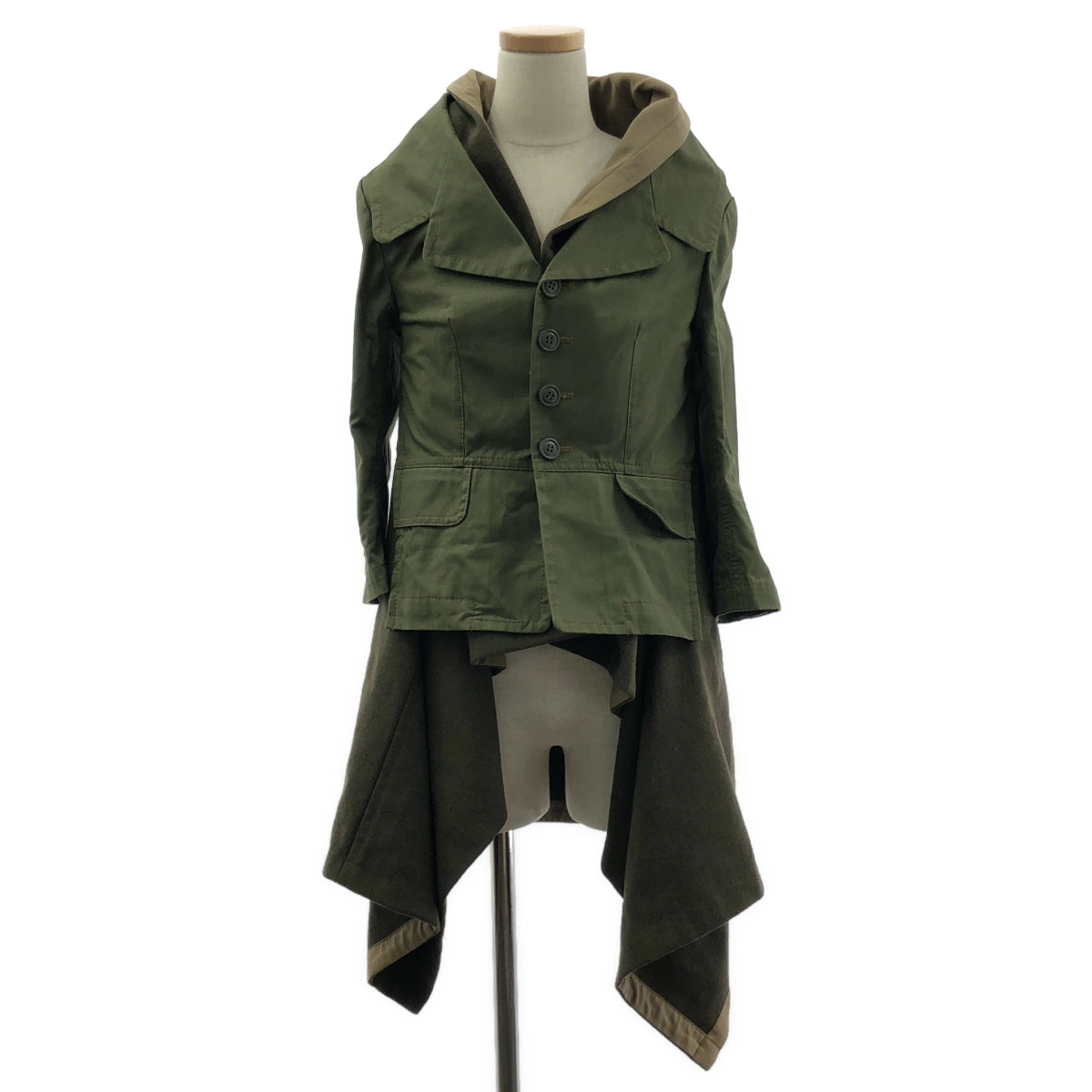 COMME des GARCONS / コムデギャルソン | 2009AW | ドッキングデザイン マント ロング ジャケット | S | レディース