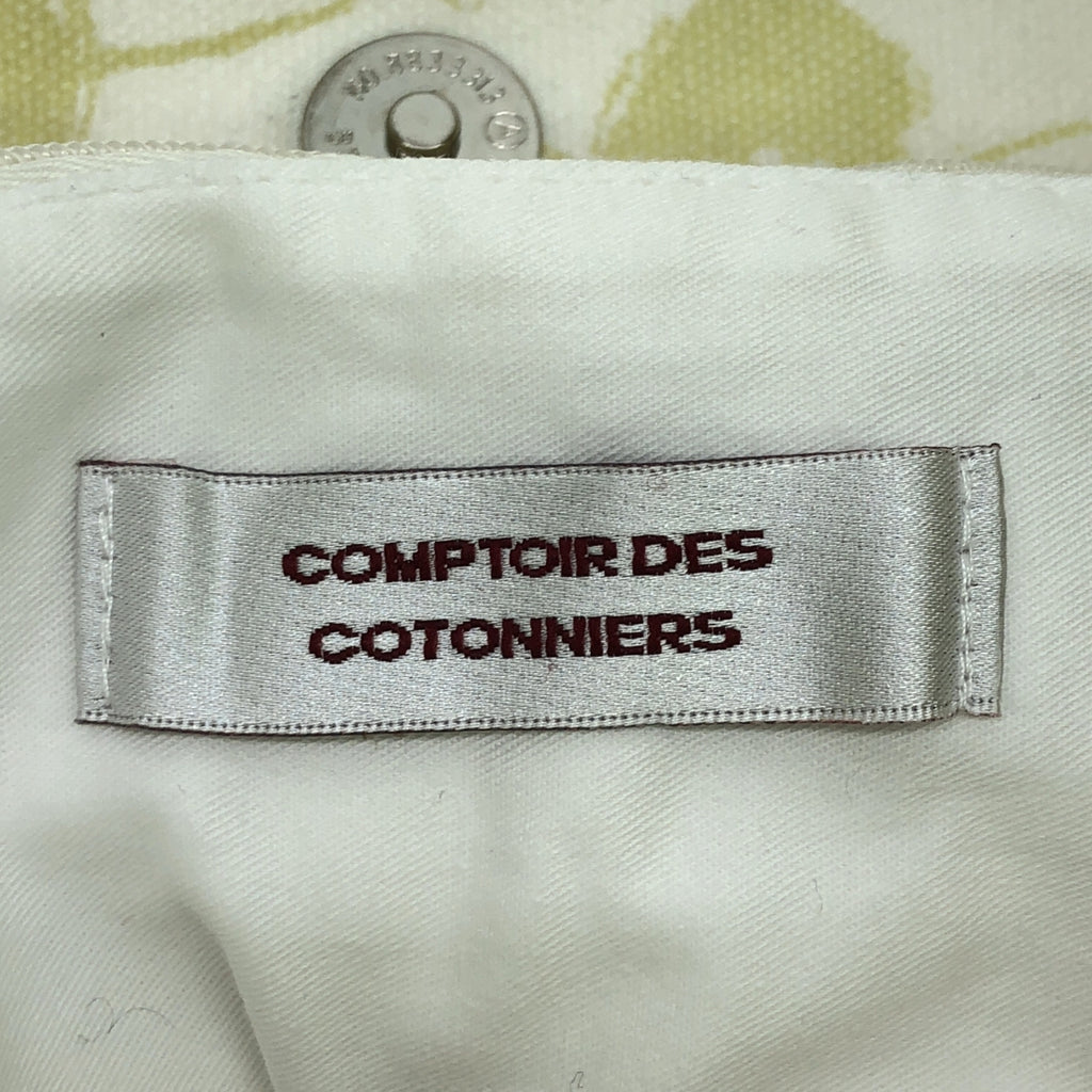 COMPTOIR DES COTONNIERS / コントワー・デ・コトニエ | 総柄 キャンバス ショルダーバッグ | ホワイト/イエロー系 | レディース