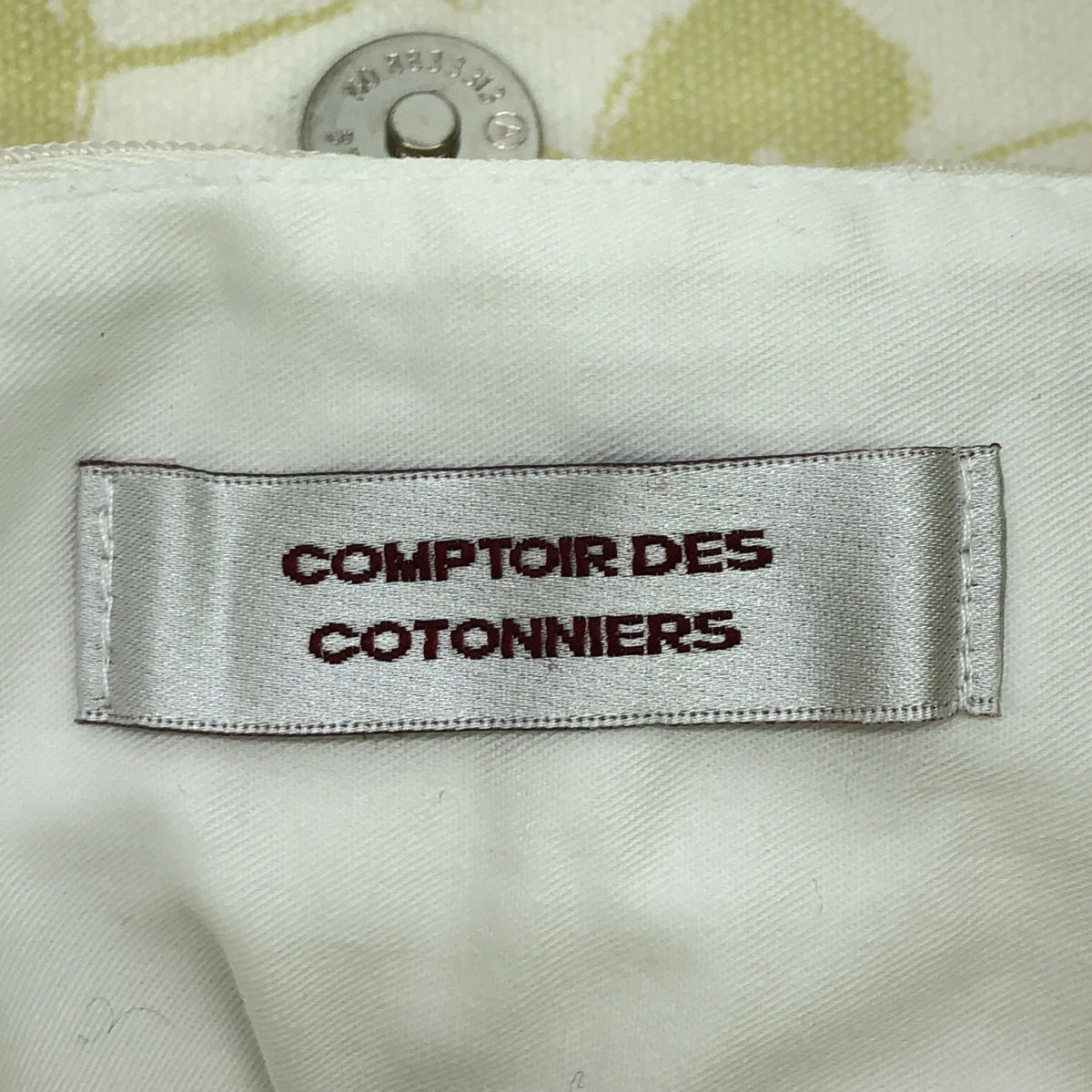 棉紡織商行 |全身印花帆布單肩包 |白色/黃色 |女性的