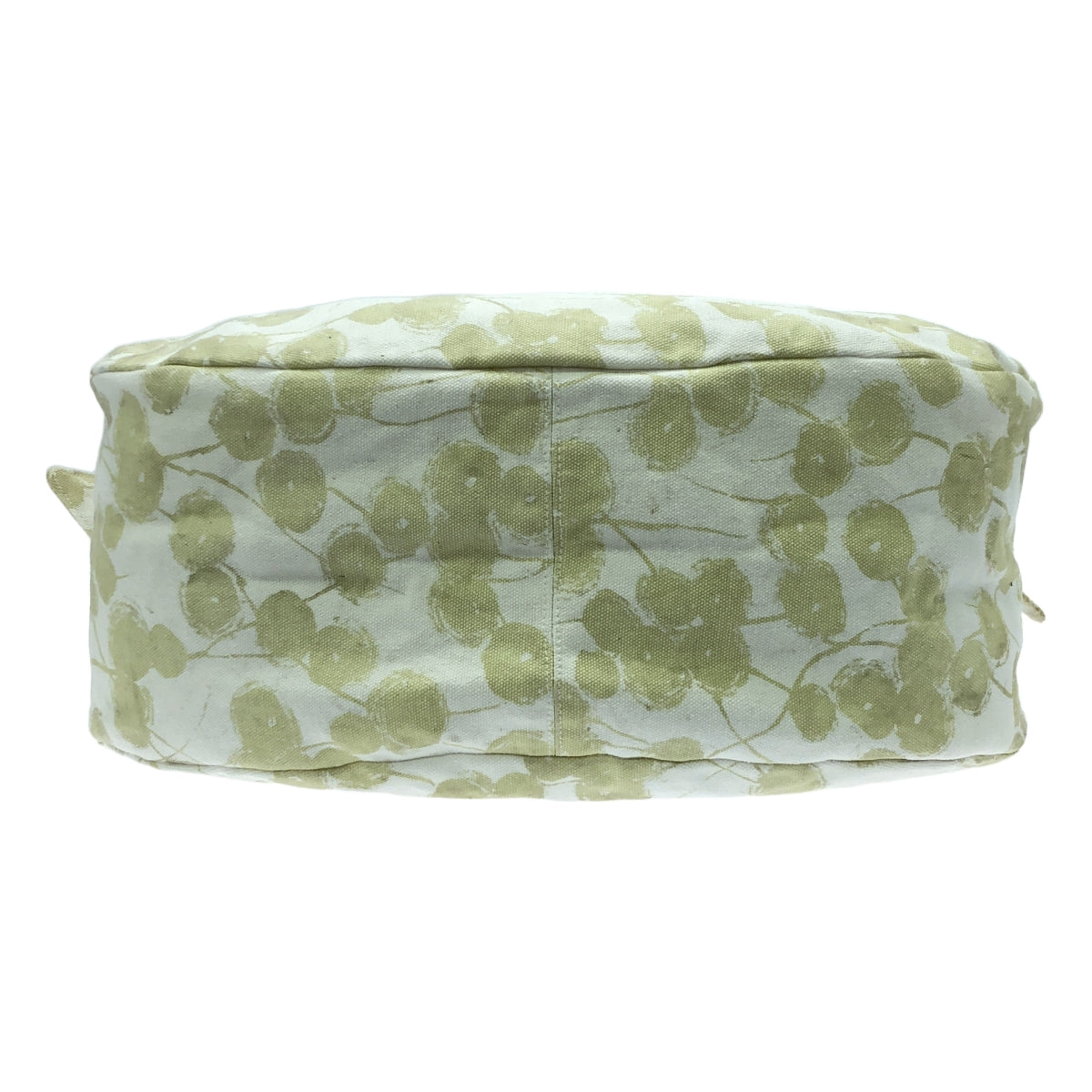 棉紡織商行 |全身印花帆布單肩包 |白色/黃色 |女性的